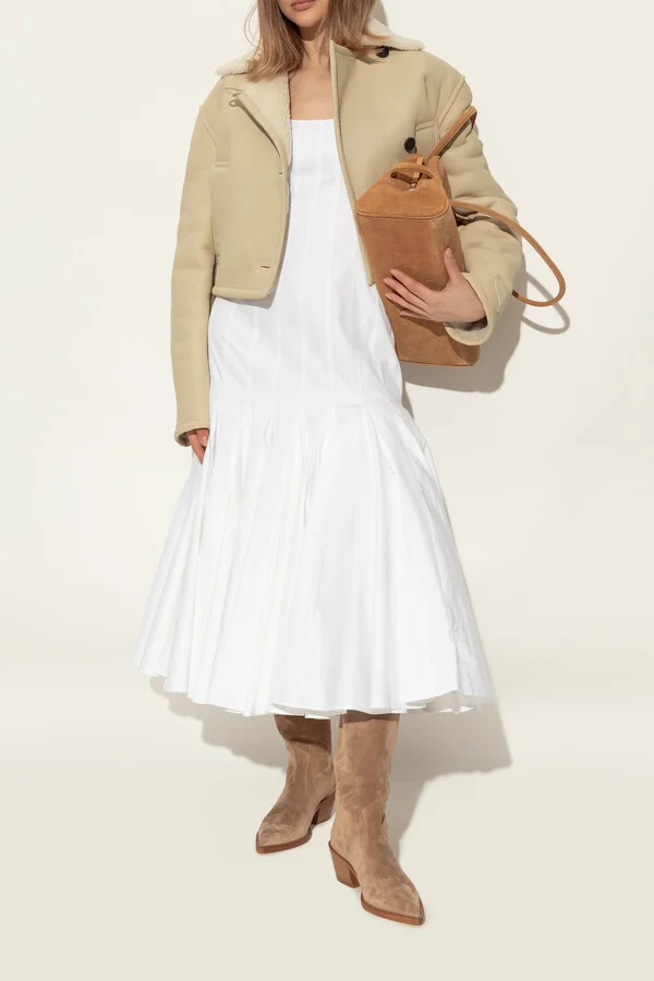 Leather Boots, , - Beige - Image 2
