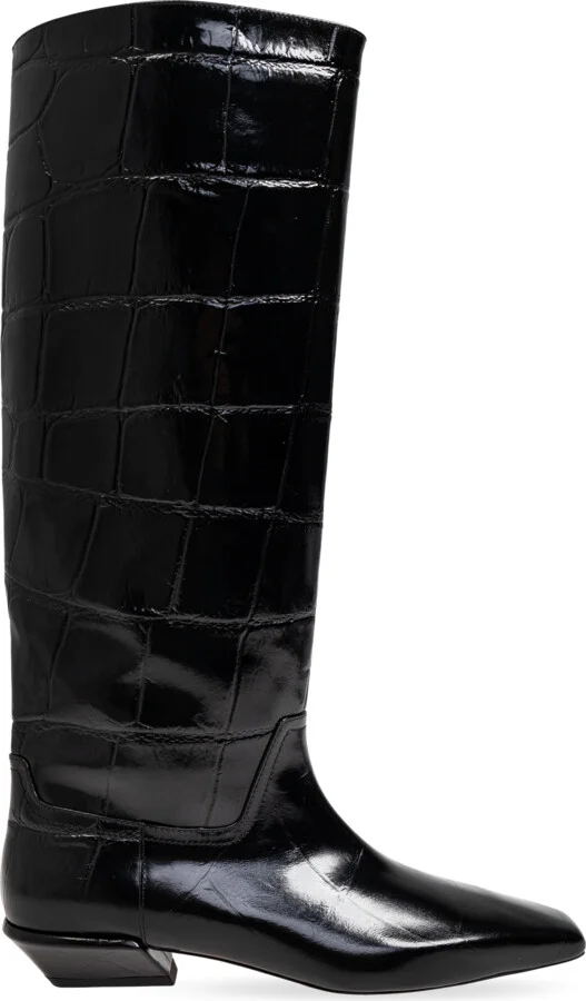 Leather Boots ‘Bettina’, , - Black