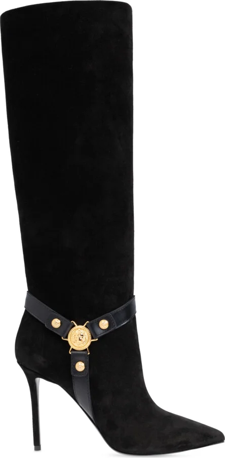 Leather Boots, , - Black
