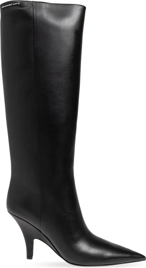 Leather Boots, , - Black