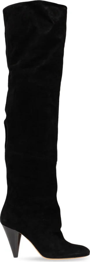 Leather Boots, , - Black