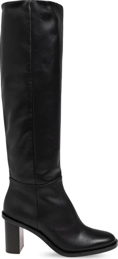 Leather Boots, , - Black