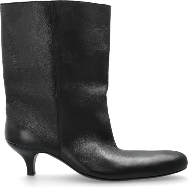 Leather Boots ‘Cagole’, , - Black