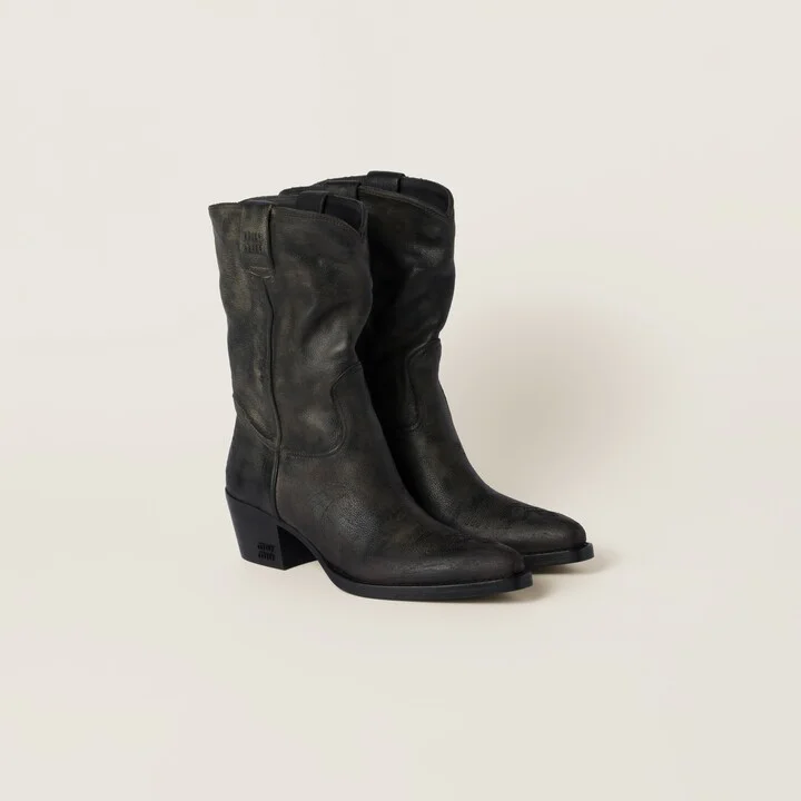 Leather boots