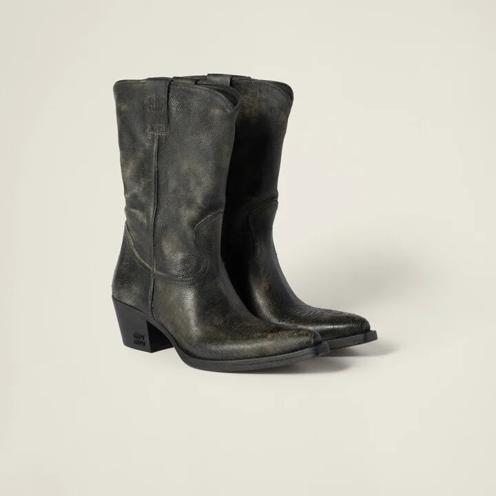 Leather boots