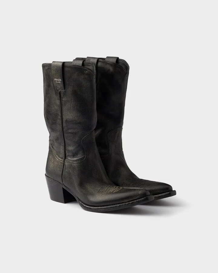 Leather boots