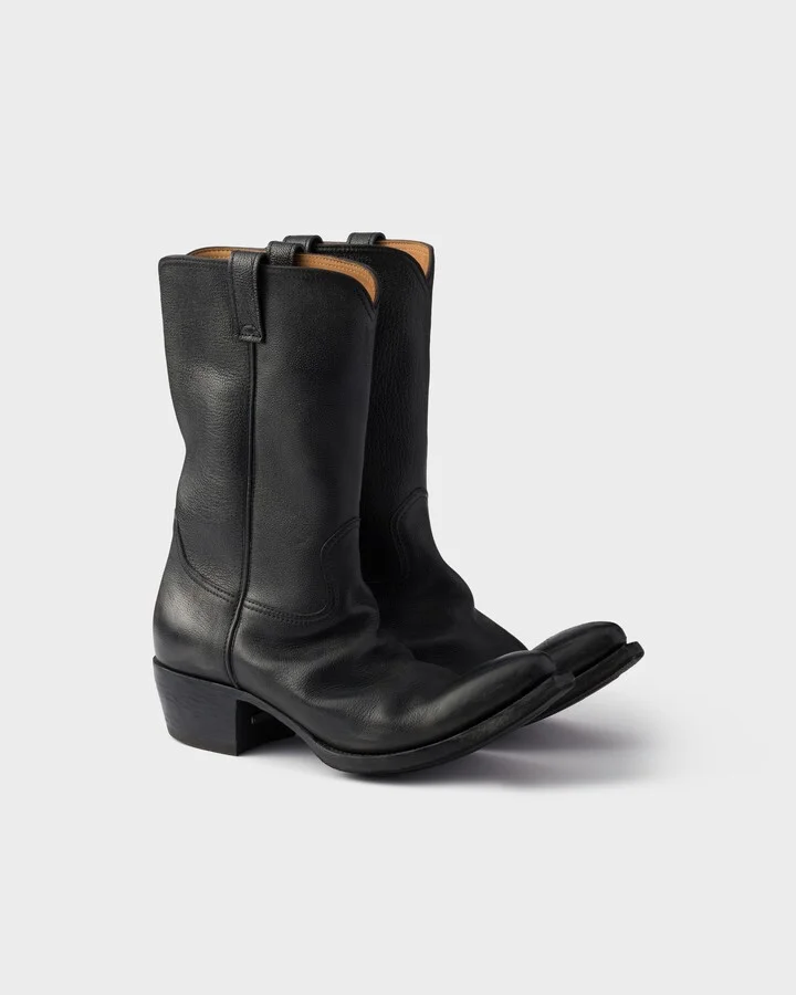 Leather boots