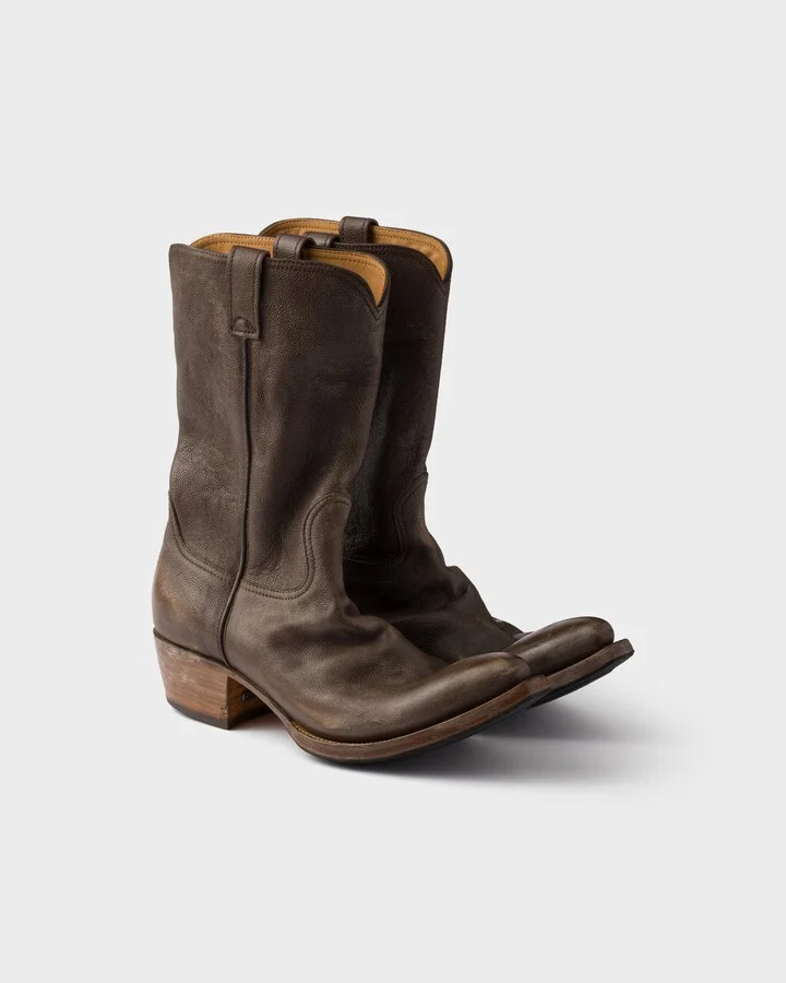 Leather boots