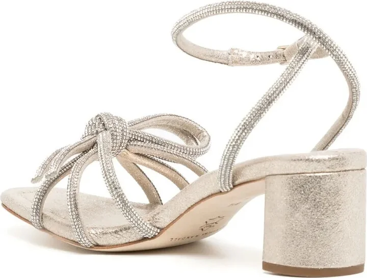 Leather Bow 60mm Sandals - Image 3