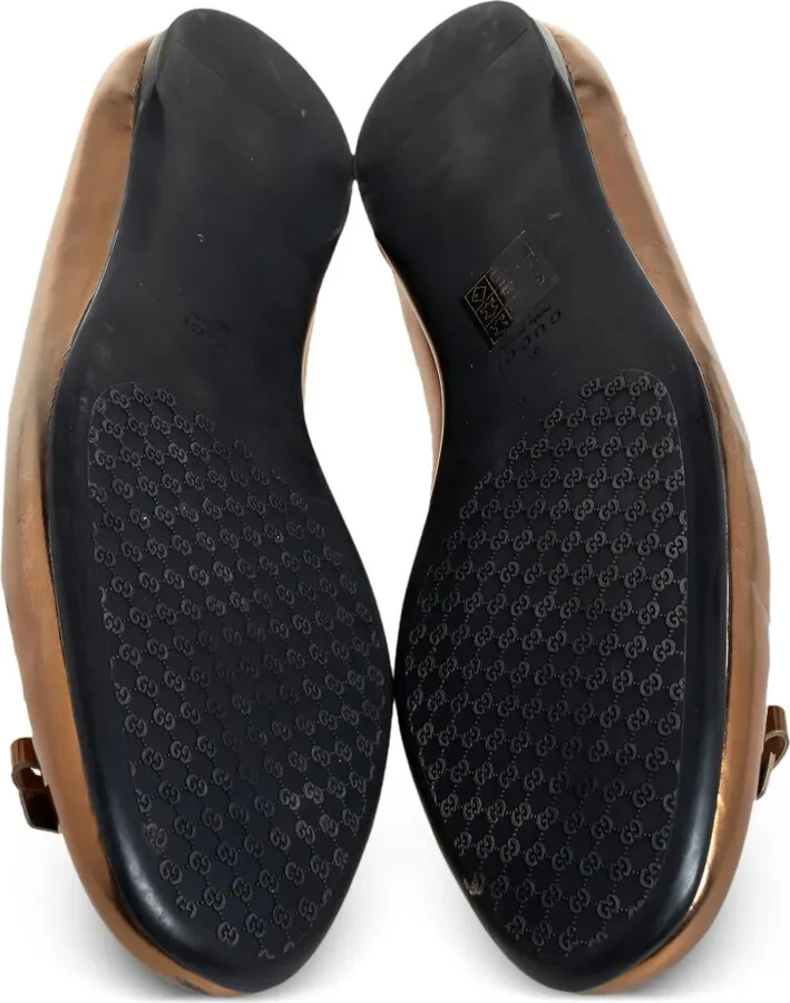 Leather Bow Ballet Flats - Image 3