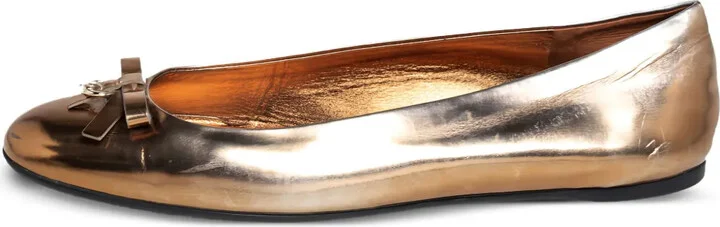 Leather Bow Ballet Flats