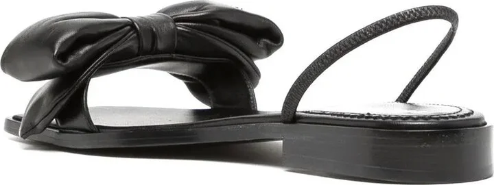 Leather Bow Sandals - Image 3