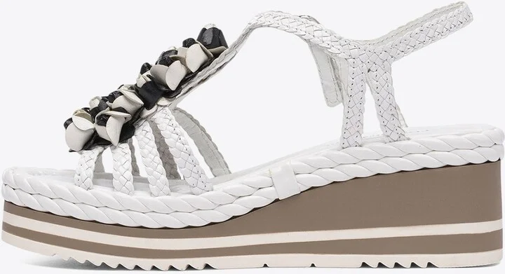 Leather Braided Sandals - Image 2