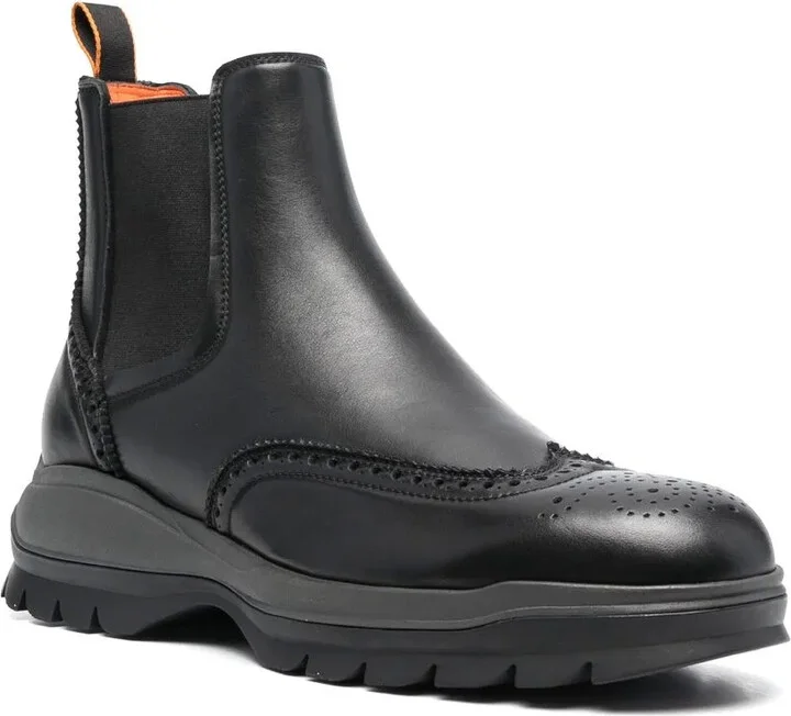 leather brogue Chelsea boots - Image 2