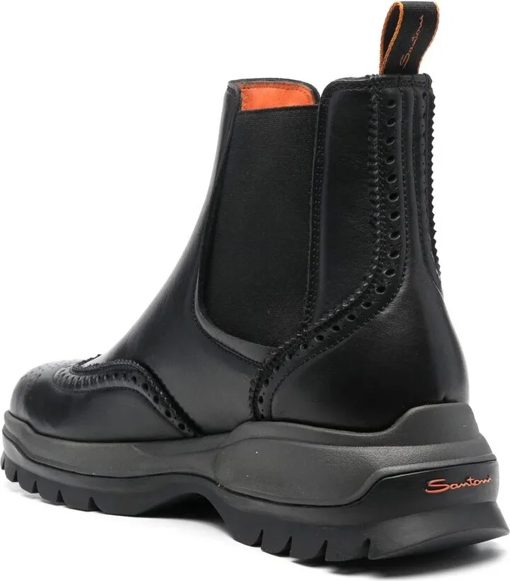 leather brogue Chelsea boots - Image 3