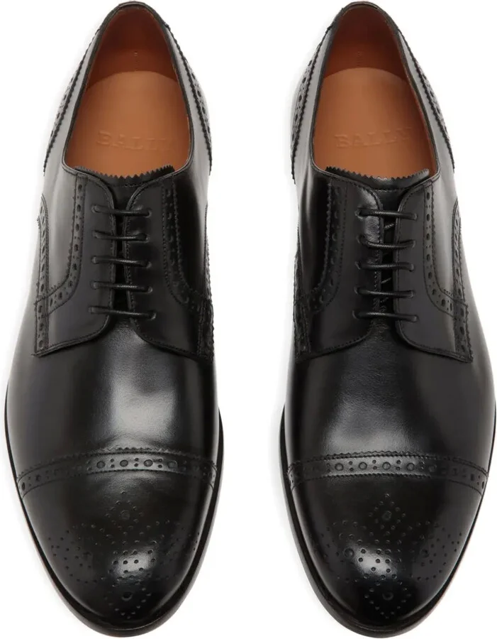 Leather Brogue Derby Shoes - Image 3