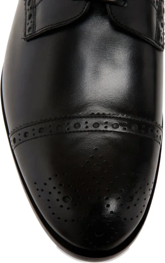 Leather Brogue Derby Shoes - Image 5