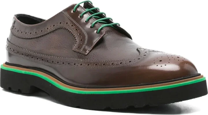 Leather Brogue Derby Shoes - Image 2