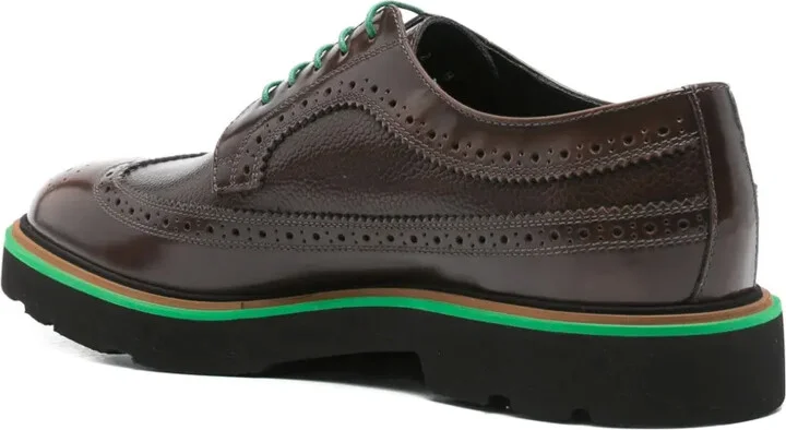 Leather Brogue Derby Shoes - Image 3