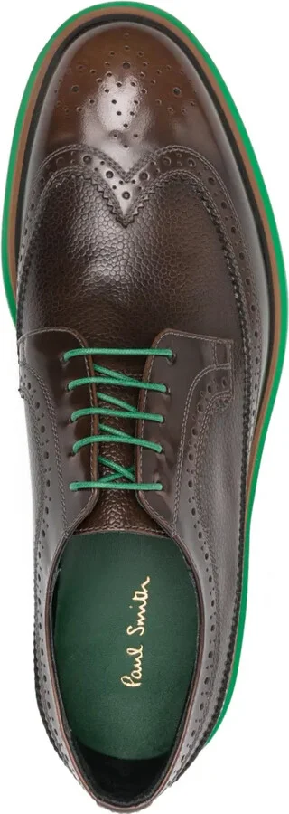 Leather Brogue Derby Shoes - Image 4