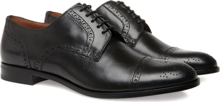 Leather Brogue Derby Shoes