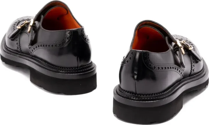 Leather Brogue-Detailing Monk Shoes - Image 2