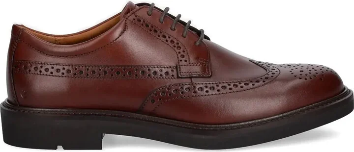 Leather Brogue Lace-Up Oxford Shoes