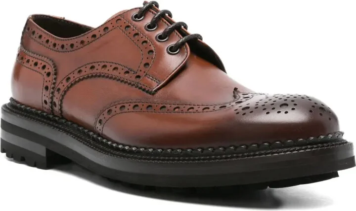 Leather Brogue Lace-Up Shoes - Image 2