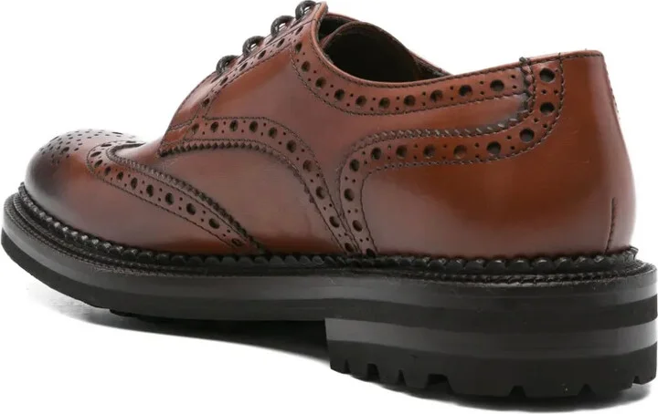 Leather Brogue Lace-Up Shoes - Image 3