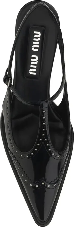 Leather Brogue Pumps - Image 4