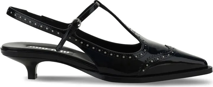 Leather Brogue Pumps