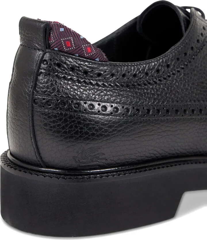 leather broguing-details Derby shoes - Image 4