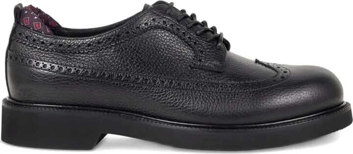 leather broguing-details Derby shoes