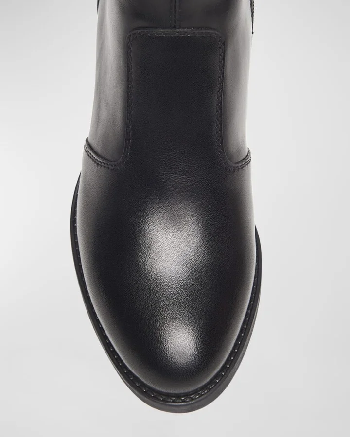 Leather Buckle Ankle Booties - Image 2