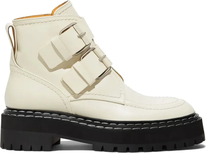 Leather Buckle Boots