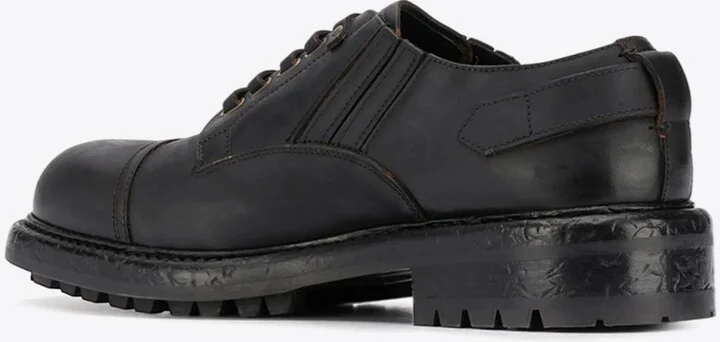 Leather Buckle Derby Shoes - Image 2