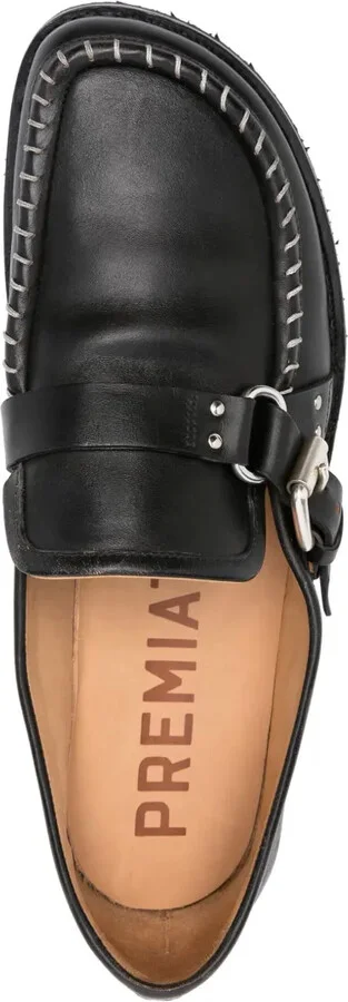 Leather Buckle Loafers - Image 4