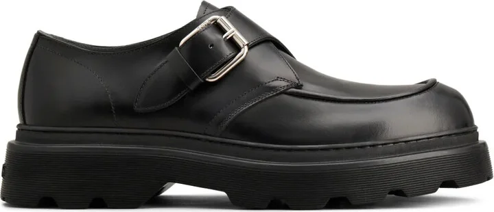 Leather Buckle Loafers