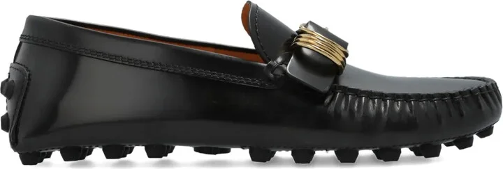 Leather Buckle Loafers