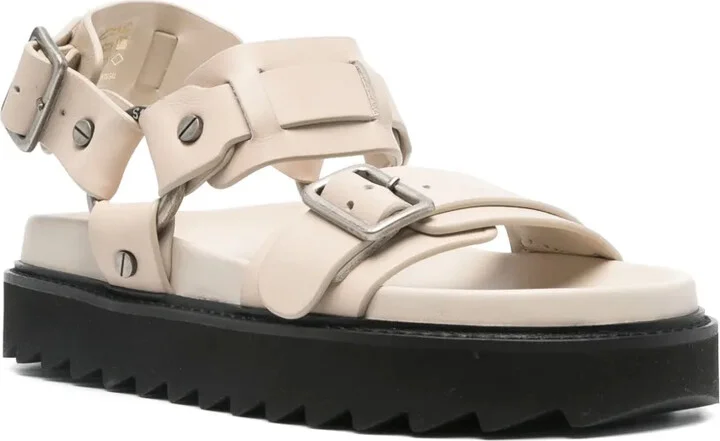 Leather Buckle Sandals - Image 2
