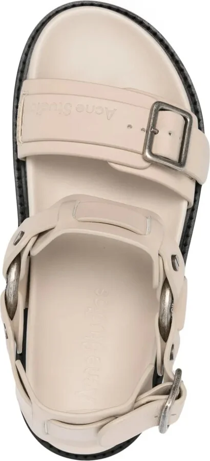 Leather Buckle Sandals - Image 4