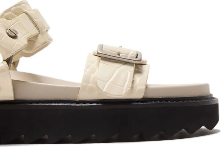 Leather Buckle Sandals - Image 2