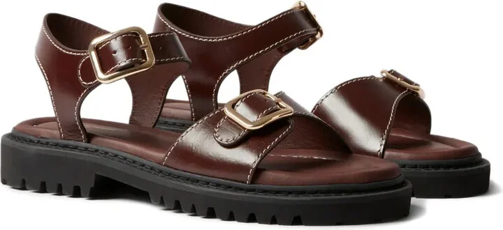 Leather Buckle Sandals - Image 2