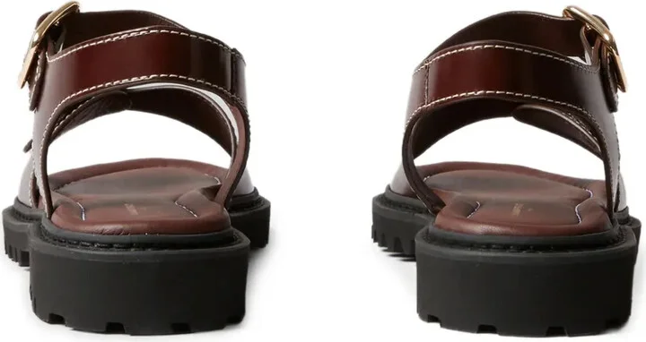 Leather Buckle Sandals - Image 3
