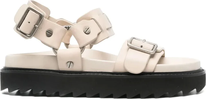 Leather Buckle Sandals