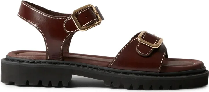 Leather Buckle Sandals