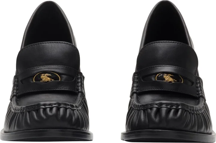 Leather Cadet Heeled Loafers - Image 3