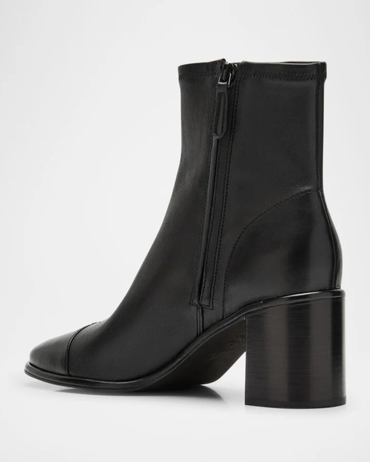 Leather Cap-Toe Ankle Boots - Image 2