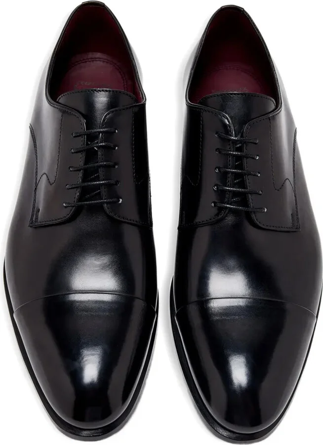Leather Cap-Toe Derby Shoes - Image 3