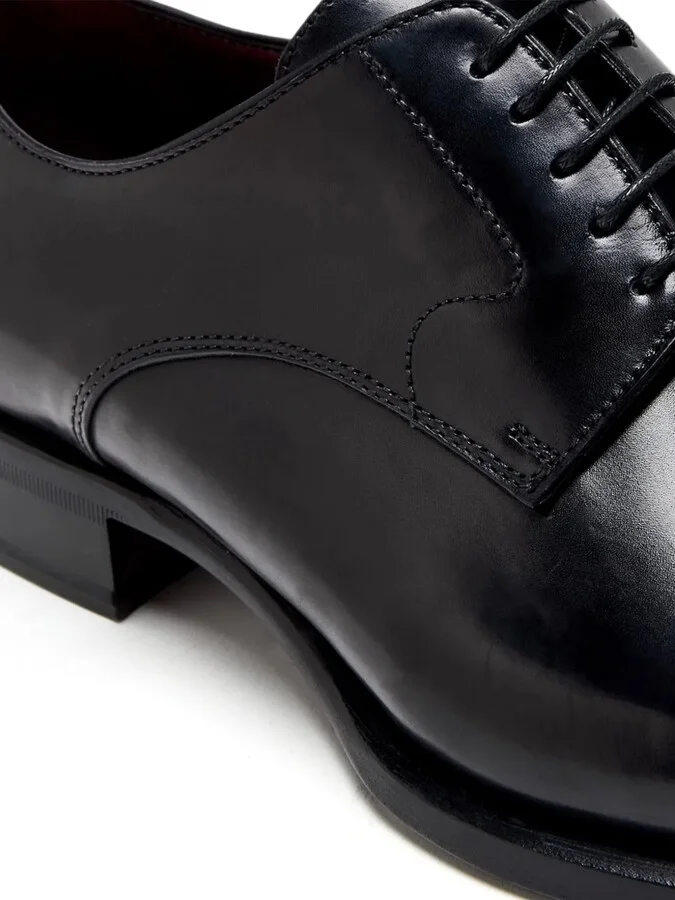 Leather Cap-Toe Derby Shoes - Image 4